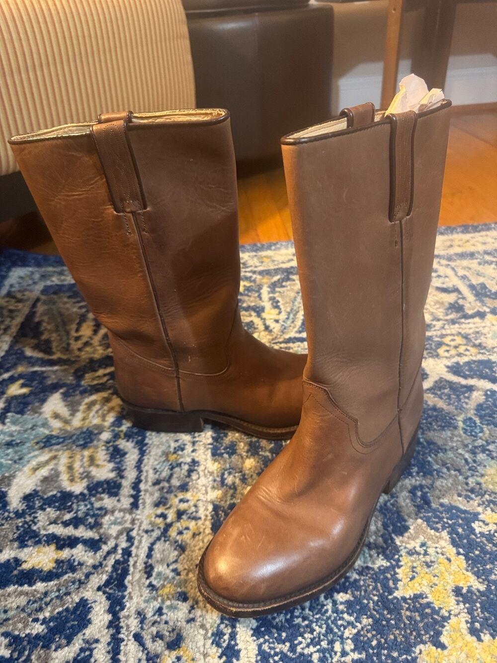 Tony Mara 1257 PULL ON LIGHT BROWN BOOTS 38 US 8 (UGG100